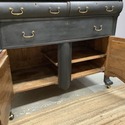 Antique Oak Sideboard Server Painted Black Oak Top