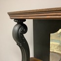 Antique Oak Sideboard Server Painted Black Oak Top