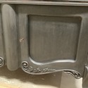 Antique Oak Sideboard Server Painted Black Oak Top