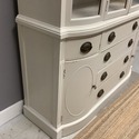 Painted Canvas Off White Wood China Cabinet Drexel