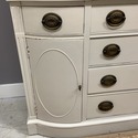 Painted Canvas Off White Wood China Cabinet Drexel