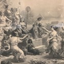 The Court of Cleopatra Large Framed Antique Print 