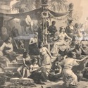 The Court of Cleopatra Large Framed Antique Print 