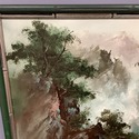 Vintage Oil Painting Asian Chinese Landscape Mount