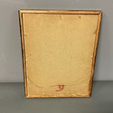 Vintage Red Cardinals Bird Painting Gold Foil Fram