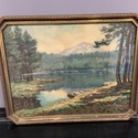 Antique Lithograph Western Landscape Melville T Wi