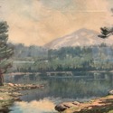 Antique Lithograph Western Landscape Melville T Wi