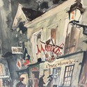 Franz Herbelot 1950s Lithograph Print Paris at Nig