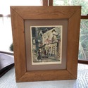 Franz Herbelot 1950s Lithograph Print Paris at Nig
