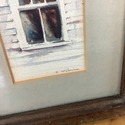 Small Watercolor Painting of Window White Clapboar