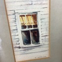 Small Watercolor Painting of Window White Clapboar
