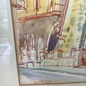 Signed Francis McCarthy Watercolor Painting Cathed
