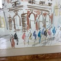 Signed Joe Baker Watercolor Painting Academy of Mu