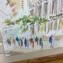 Signed Joe Baker Watercolor Painting Academy of Mu