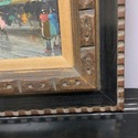 Vintage Paris France Street Scene Chunky Wood Fram