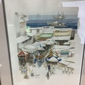 Kaza Kato Watercolor Painting Seaside Shopping Dis