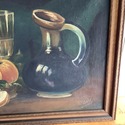 Vintage Oil Painting on Canvas Still Life Fruit Ju