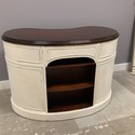 Vintage Kidney Shape Writing Desk 7 Drawers Open B