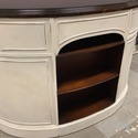 Vintage Kidney Shape Writing Desk 7 Drawers Open B