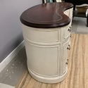 Vintage Kidney Shape Writing Desk 7 Drawers Open B