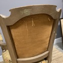 Pair French Needlepoint Antique Arm Chairs Gold Wo