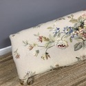 French Needlepoint Floral Long Bench Curved Legs G