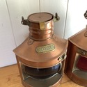 Pair Copper Port Starboard Oil Lamps Lanterns Made