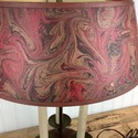 Vintage Triple Candlestick Table Lamp Wood Metal R