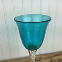 Blenko Glass 489 Large Goblet Chalice Turquoise Bl