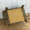 Vintage Casket Box Jewelry Trinket Amber Beveled G