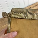Vintage Casket Box Jewelry Trinket Amber Beveled G