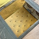 Vintage Casket Box Jewelry Trinket Amber Beveled G