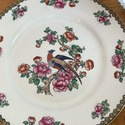 Whieldon Ware Pheasant 4 Salad Plates 8" Vintage E