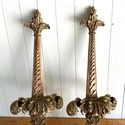 Pair Resin Decorative Wall Embellishments Pediment