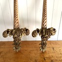 Pair Resin Decorative Wall Embellishments Pediment