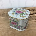 Laudel Porcelain Floral Trinket BOx Asian Flowers 