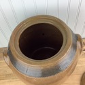 Vintage Large Crock w Lid Bean Pot Covered Jar Han