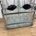 Mid Century Modern Decanter Set Chrome Glass Vodka
