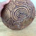 Studio Crafted Pottery Bowl Coiled Swirl Pattern L