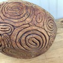 Studio Crafted Pottery Bowl Coiled Swirl Pattern L