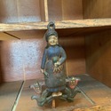 Antique Cast Iron Amish Women Door Knocker or Pape