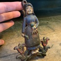 Antique Cast Iron Amish Women Door Knocker or Pape