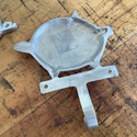 Pair Pig Figure Wall Hooks Kitchen Decor Silver St