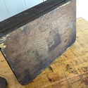 Antique Primitive Wood Box Flip Top Lid Disconnect