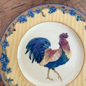 Fitz and Floyd Coq Du Village Rooster Portrait Pla