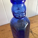 Brookfield Baby Top Bottle Blue Glass 9.75" T Vint
