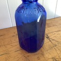 Brookfield Baby Top Bottle Blue Glass 9.75" T Vint