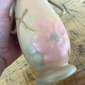 Weller Pottery Wild Rose Vase 6.75" Tall Vintage 1
