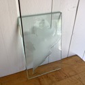 4 Sandblasted Glass Panels Leaf Tally 1994 Contemp