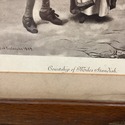 Antique Print Etching Courtship of Miles Standish 